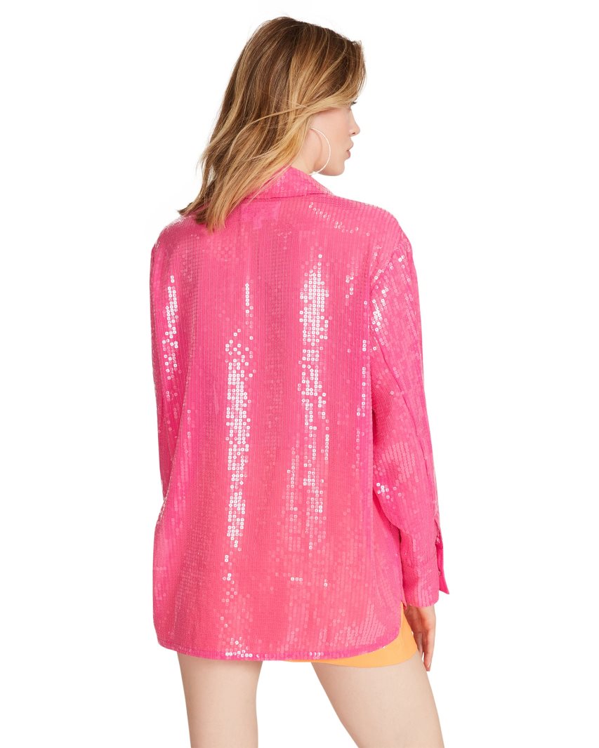 Pink Steve Madden Symone Shacket Women's Shirt Jackets | PH 7516DKU